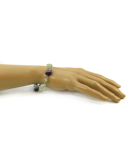 Exclusive bracelet "Doria" Fluorite, oval face