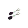 Exclusive earrings &quot;Doria&quot; Fluorite, oval cut