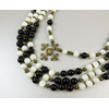 Exclusive necklace &quot;Coffee with milk&quot; Mother of pearl, Agate