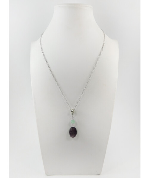 Exclusive pendant "Doria" Fluorite, oval cut