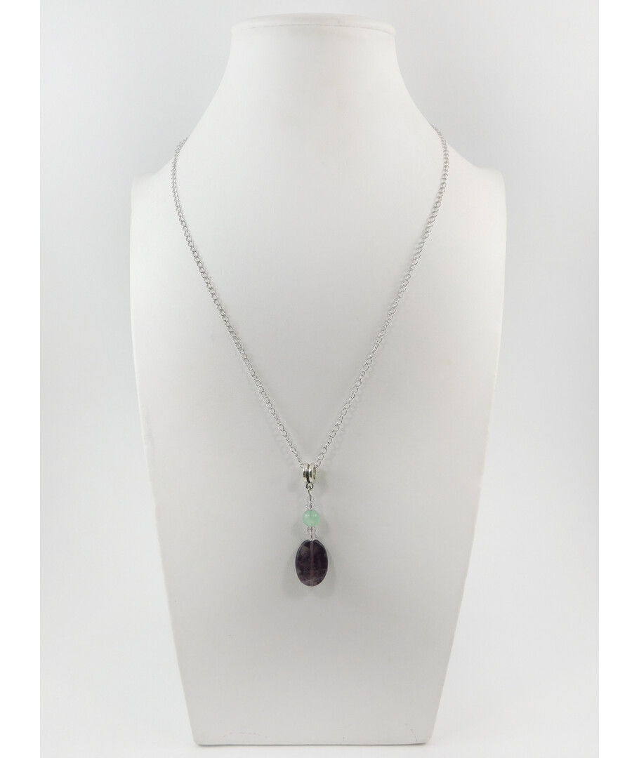 Exclusive pendant "Doria" Fluorite, oval cut