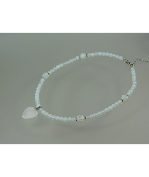 Exclusive necklace "Heart" Moonstone, multifaceted