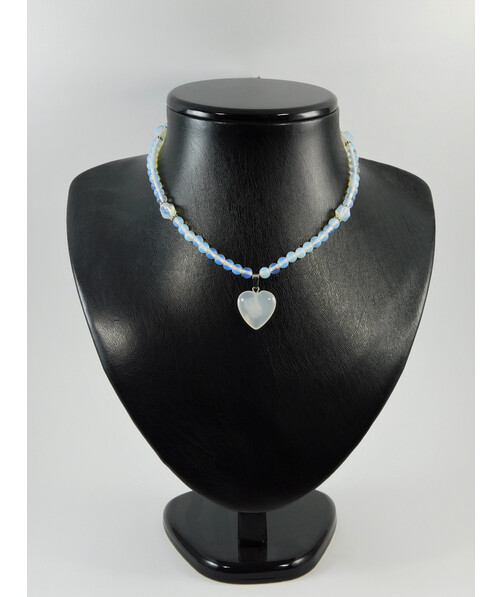 Exclusive necklace "Heart" Moonstone, multifaceted