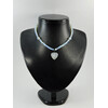 Exclusive necklace &quot;Heart&quot; Moonstone, multifaceted