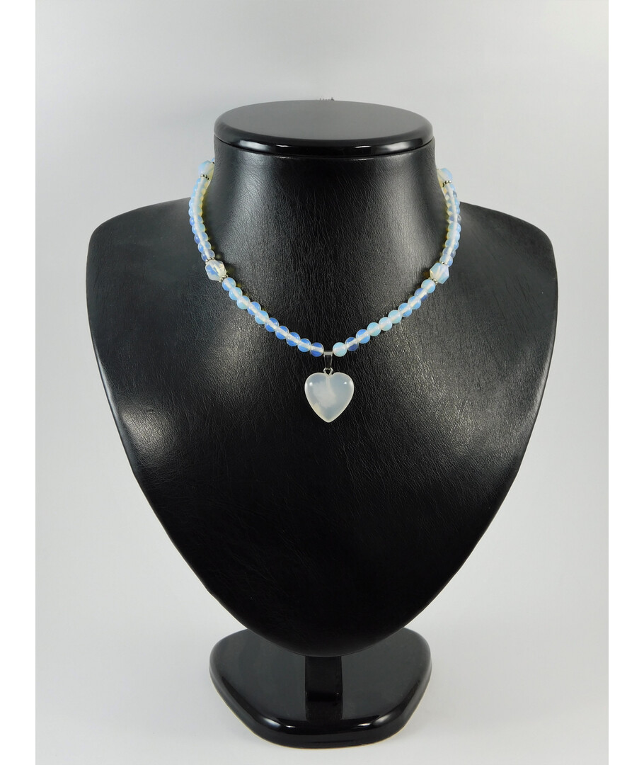 Exclusive necklace "Heart" Moonstone, multifaceted