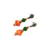 Exclusive earrings &quot;Stefania&quot; Coral, Quartz