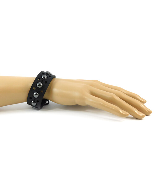 Exclusive Hematite leather bracelet