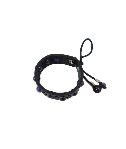 Exclusive Amethyst leather bracelet