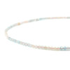 Morganite faceted necklace, silver