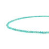 Amazonite faceted necklace, silver