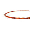 Carnelian facet necklace, silver