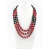 Exclusive necklace &quot;Coral Island&quot; 3-row