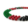 Exclusive necklace &quot;Three-row&quot; Chrysoprase, Agate, Coral