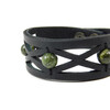 Exclusive snake leather bracelet openwork