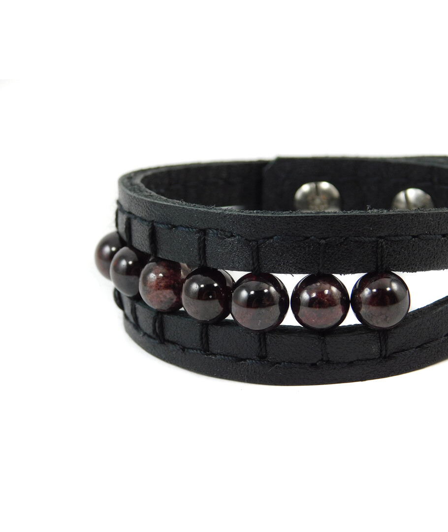 Exclusive Pomegranate leather bracelet