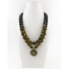 Exclusive necklace &quot;Lada&quot; Shungite, Tiger&#039;s eye, 2 rows