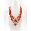 Exclusive necklace &quot;Steph&quot; Coral rice, 5 rows