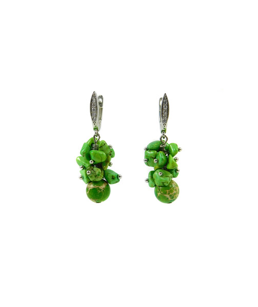 Exclusive earrings "Suzy" Variscite, crumb