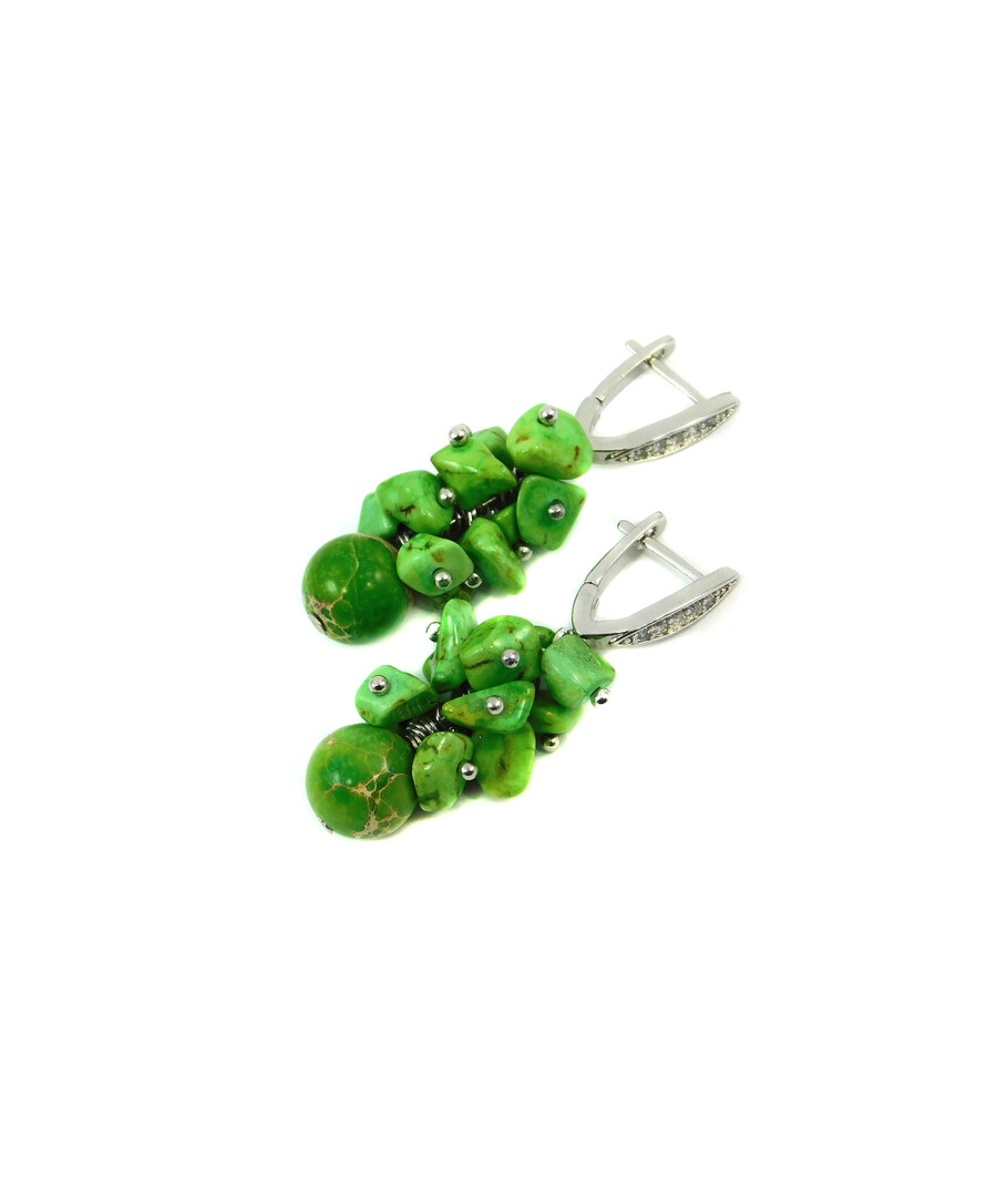 Exclusive earrings "Suzy" Variscite, crumb