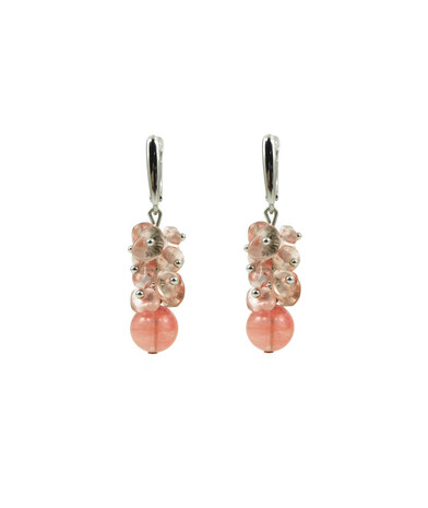 Exclusive earrings "Suzy" chalcedony, crumb