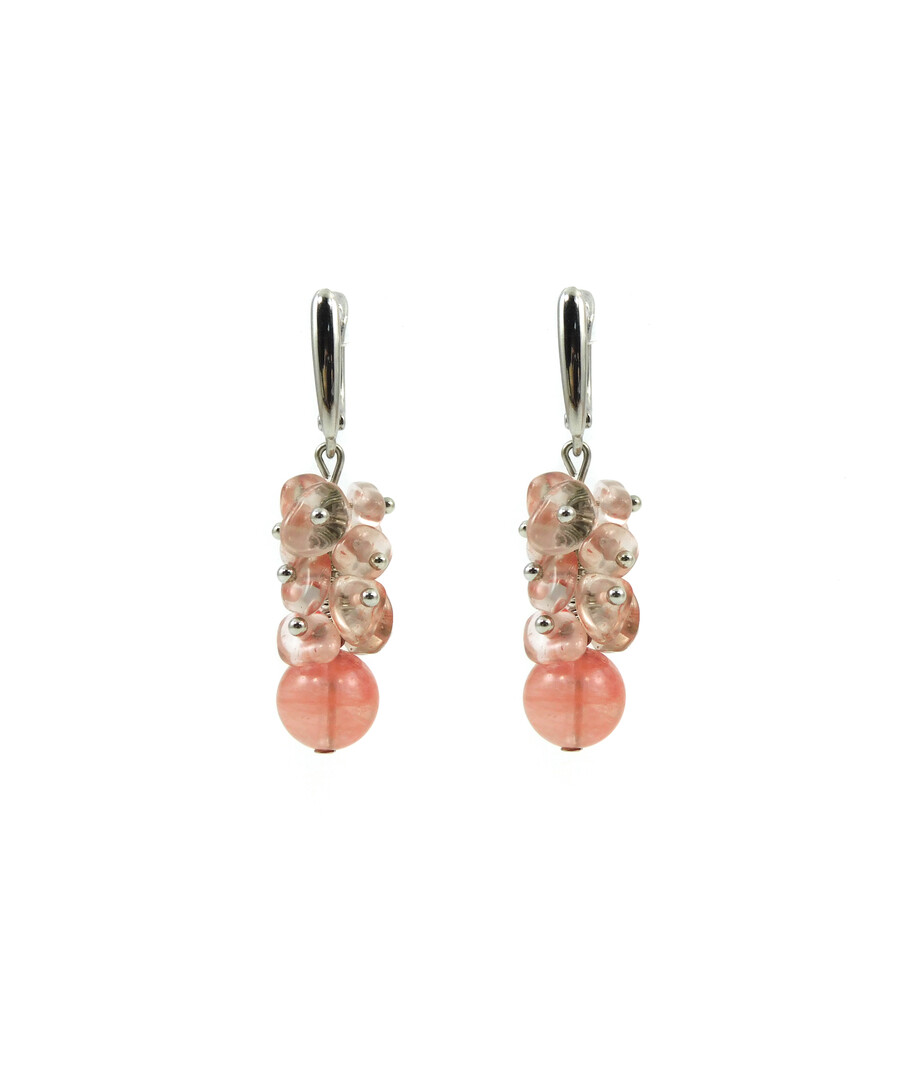 Exclusive earrings "Suzy" chalcedony, crumb