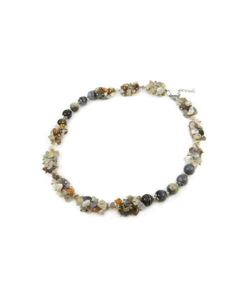 Exclusive necklace "Susie" Agate, crumb