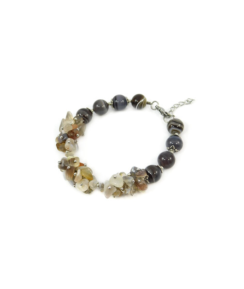 Exclusive bracelet "Suzy" Agate, crumb