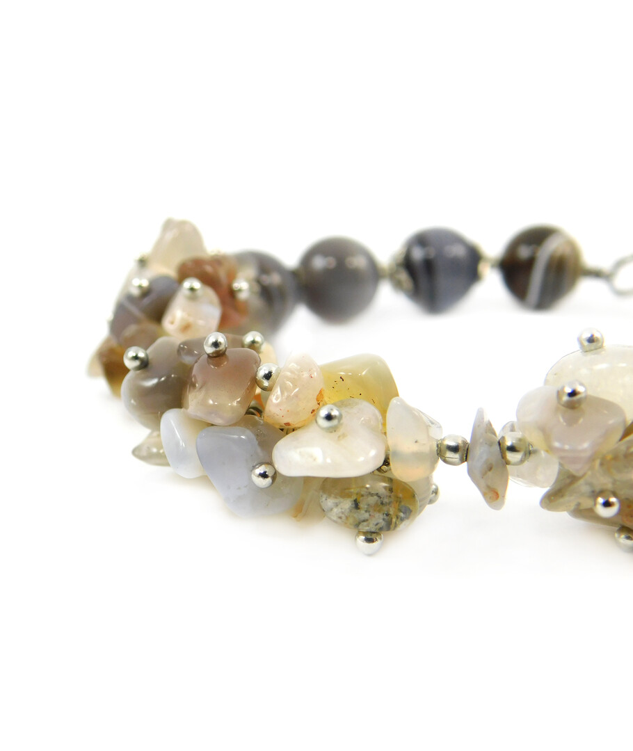 Exclusive bracelet "Suzy" Agate, crumb