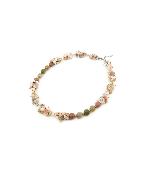 Exclusive necklace "Suzy" Rhodonite, Opal crumb