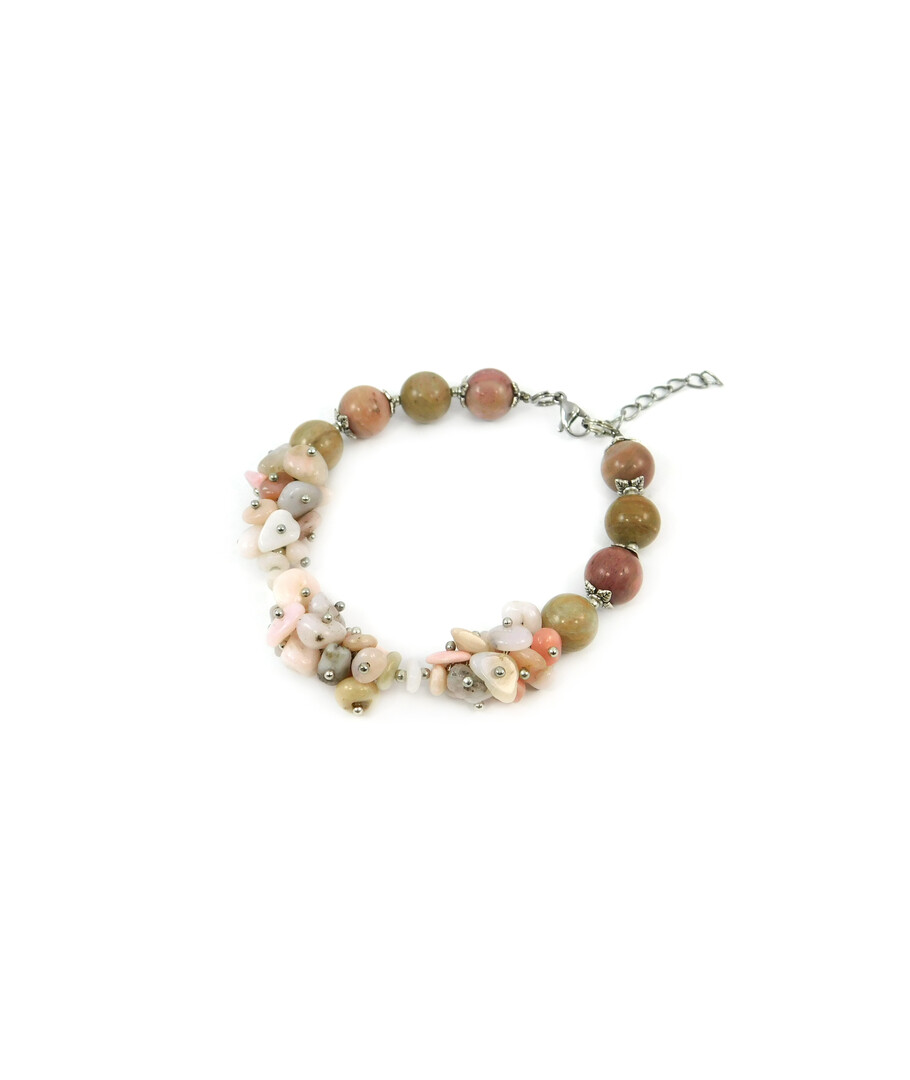 Exclusive bracelet "Suzy" Rhodonite, Opal crumb