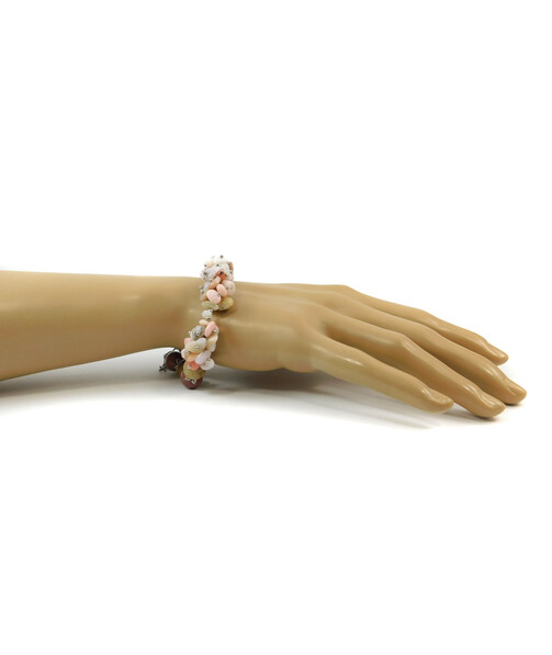 Exclusive bracelet "Suzy" Rhodonite, Opal crumb