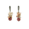 Exclusive earrings &quot;Suzy&quot; Rhodonite, Opal crumb