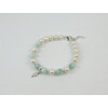 Exclusive bracelet &quot;Lubystok&quot; Angelite, Pearls, silver