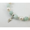 Exclusive bracelet &quot;Lubystok&quot; Angelite, Pearls, silver