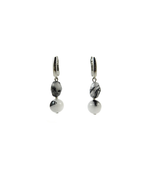 Exclusive earrings "Prima Donna" Quartz, faceted facet