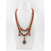 Exclusive necklace &quot;Majestic&quot; Sponge coral, 2 rows