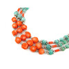 Exclusive necklace &quot;Taisa&quot; Coral, Amazonite, 3 rows