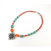 Exclusive necklace &quot;Taisa&quot; Coral, Amazonite