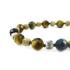 Exclusive bracelet &quot;Tiger cube&quot; Tiger&#039;s eye facet, Agate cube facet