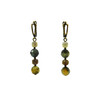 Exclusive earrings &quot;Tiger cube&quot; Tiger&#039;s eye facet, Agate facet cube