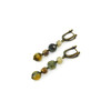 Exclusive earrings &quot;Tiger cube&quot; Tiger&#039;s eye facet, Agate facet cube