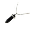 Agate black crystal pendant