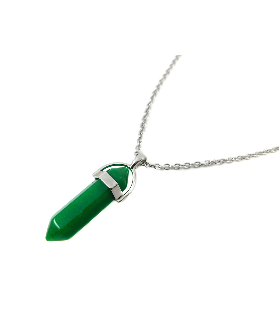 Chrysoprase crystal pendant