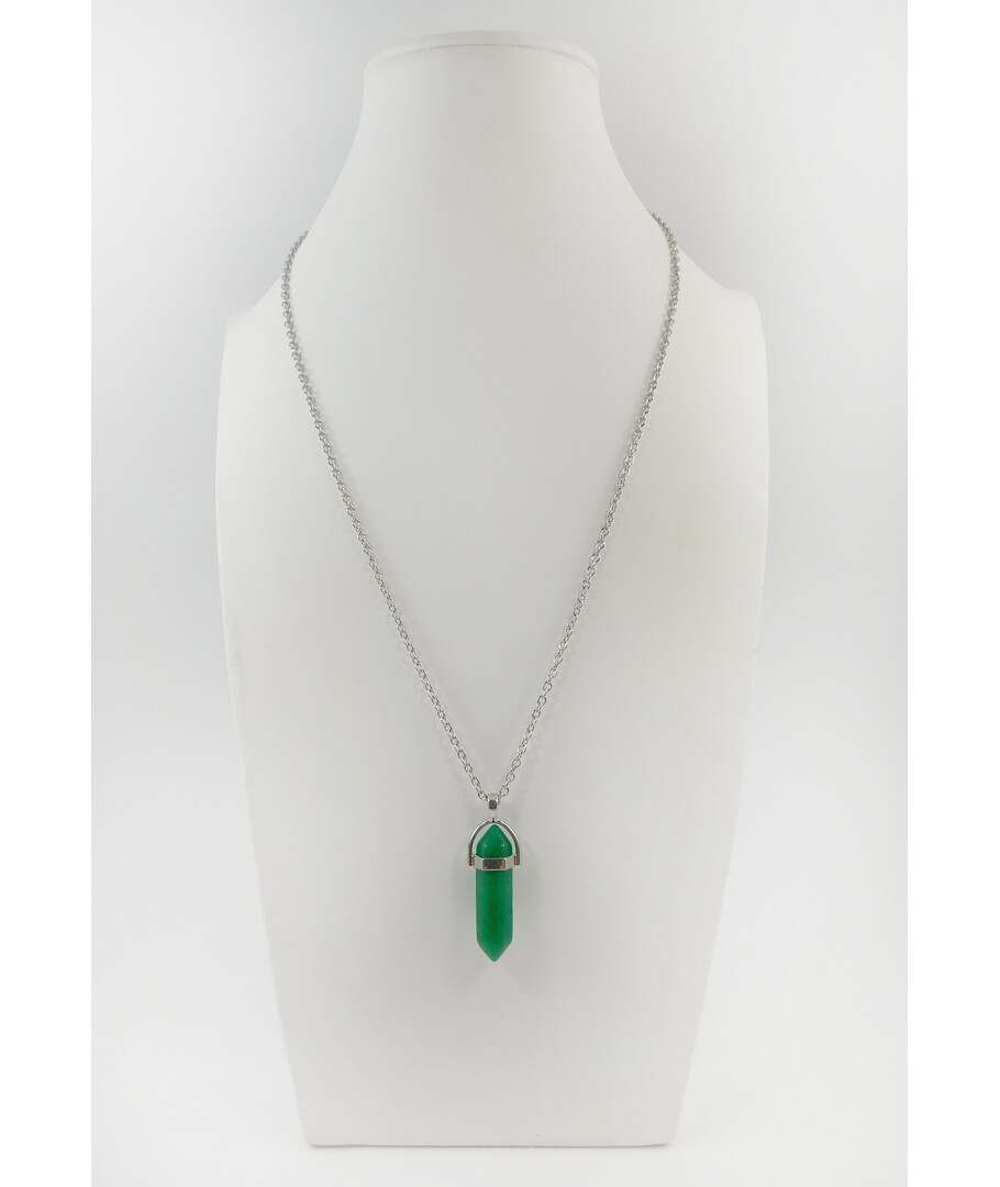 Chrysoprase crystal pendant