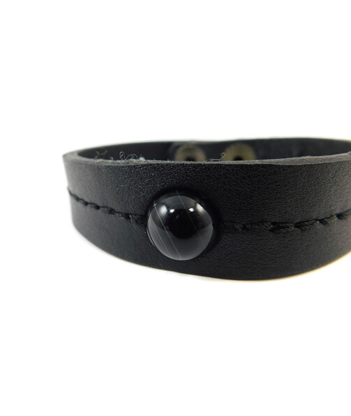 Exclusive Agate leather bracelet