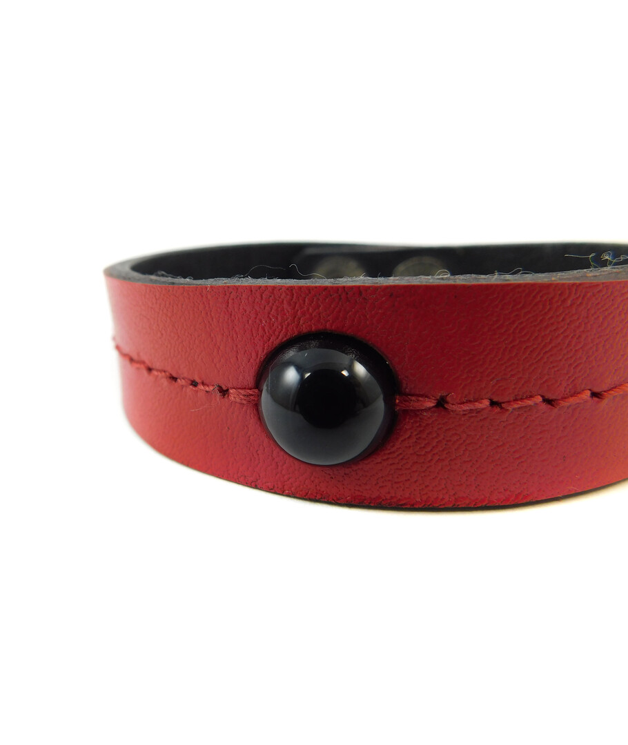 Exclusive Agate leather bracelet