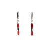 Exclusive earrings &quot;Slovyana&quot; Coral fig