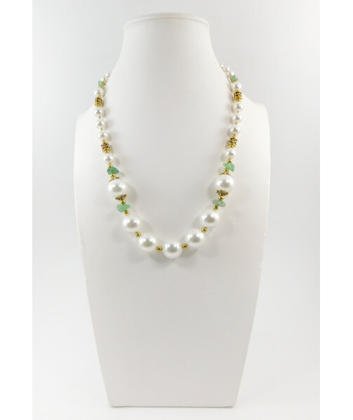 Exclusive necklace "Gold of the seas" Majorca, jade crumb