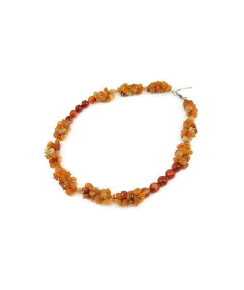 Exclusive necklace "Suzy" Carnelian face, crumb