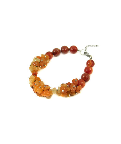 Exclusive bracelet "Suzy" Carnelian face, crumb